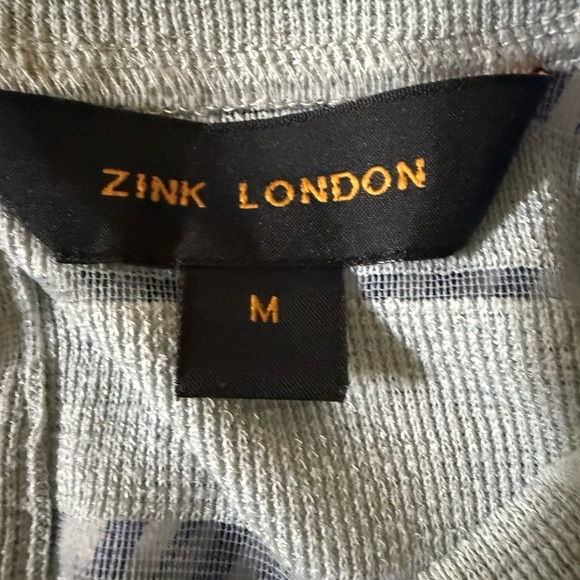 ZINK LONDON WOMEN BLUE SOLID TOP. SIZE: M - Picture 5 of 10